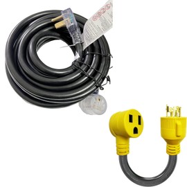 Suplevel 250 Volt Welder Extension Cord 45 Feet and NEMA L14-30P to 6-50R Welder Adapter Plug Cord 1.5 FT