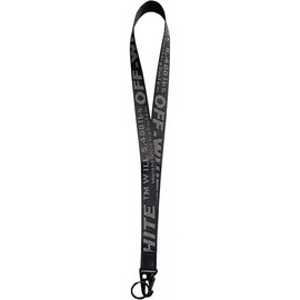 Fashion Letter Keychain Lanyard Industrial Canvas Phone Lanyard Wristlet Keychain Office Badge Lanyard Key Chain Phone Strap - Color: Black
