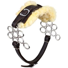 Hackamore Bitless Horse Bit English Western Adjustable Flower Padded Fur Original Leather Bridle Equestrian Tack