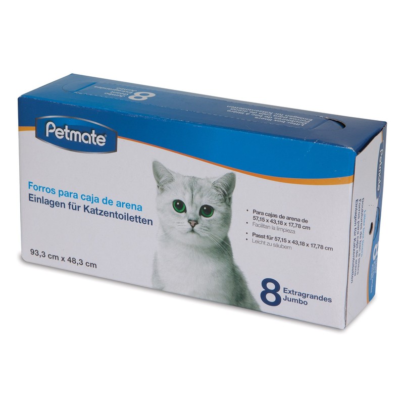 Petmate, Litter Pan Boxed Liners, Jumbo, 8 Pack