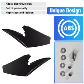 LitMiRaCle Front Lower Bumper Dive Planes for Ford Mustang 2018-2023, Mustang GT/Ecoboost Accessories Diffuser Side Canard Front Bumper Splitter Spoiler Trim,Black, 2PCS