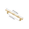AchNau 10pcs Cabinet Handles Hole Centers 3-3/4", Bamboo Shape Kitchen