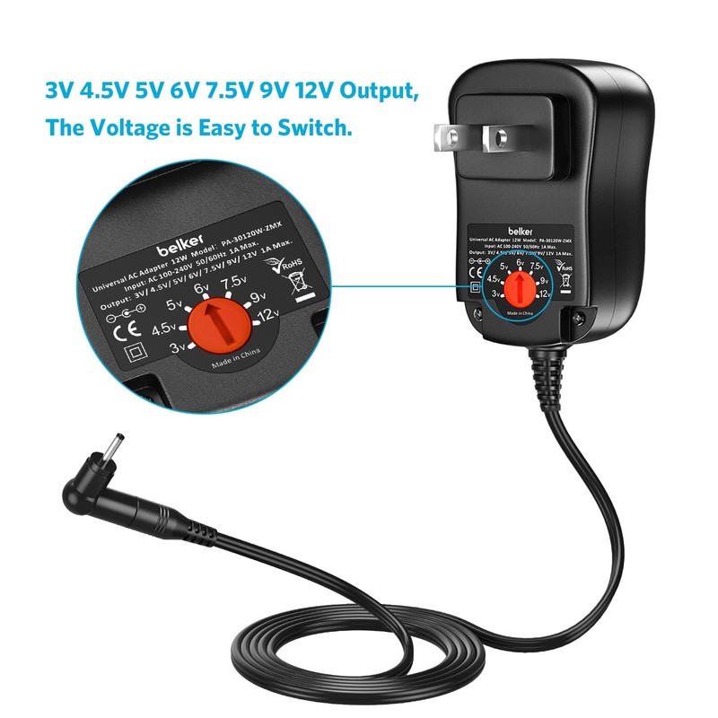 Belker 12W Universal 3V 4.5V 5V 6V 7.5V 9V 12V