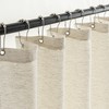 VOILYBIRD Natural Linen Shower Curtain, Farmhouse Bath Decor Slub Texture
