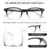 AQWANO Clear Reading Glasses for Women Men 2.5 Blue Light