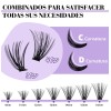 Kit De Extensiones De Pestañas 30d+40d Bqlash Curvatura D 30d+40d