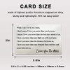 Engraved Wallet Insert Anniversary Idea for Men, I Love You,