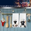 Funny Chef Black Labrador Retriever Gifts Kitchen Dish Towels, Black