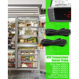 2PCS NTC Temperature Sensor Probe Fit for Dixell XR01CX XR02CX XR03CX XR06CX XR20CX XR30CX XR40CX XR60CX XR70CX Digital Temperature Thermostat Controller Compressor Refrigerating Units