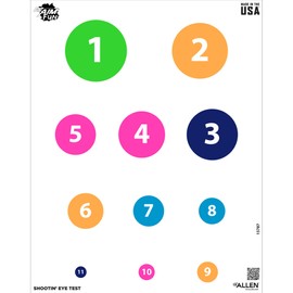 EZ-Aim Fun Shootin' Eye Test Paper Shooting Target, 24" x 19," 4-Pack, Multi