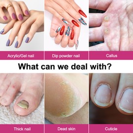 COSLUS Nail Drill Electric Nail Files with 45 Kits, Cordless Manicure and Pedicure Set, 3 Adjustable Speed Professional E File for Acrylic Gel Nails, Cuticles, Hard Skin