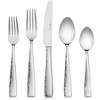Hudson Essentials 40-Piece Hammered 18/10 Stainless Steel Silverware Cutlery Set,