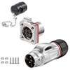 CNLINKO BD-24 4-Pin Industrial Waterproof Plug, IP68 Bullet Plug, Carbide