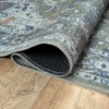 Bloom Rugs Washable Non-Slip 10 ft Runner - Green/Blue Traditional