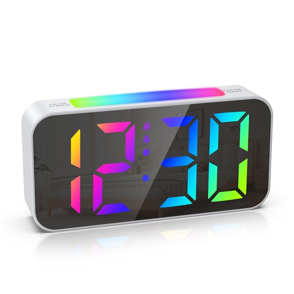 ORIA Digital Alarm Clock, 6.9 Inch Digital Modern Table Clock
