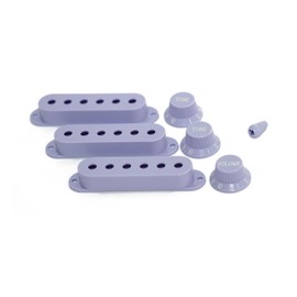 Guyker 3Pcs Plastic Guitars Single Coil Pickup Covers (52mm Pole Spacing) & 1 Volume 2 Tone 1V2T Switch Knobs & Switch Tip Cap Pickup Mounting Ring Set for Electric Guitar Bass (PS030-18)