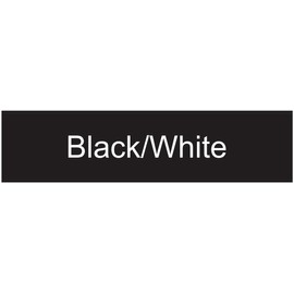 Placa de identificación grabada, 2,5 x 25,4 cm, color negro