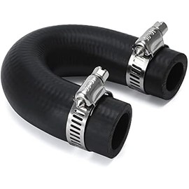 Heater Core Crossover Coolant Hose 5/8" End and 3/4" End with 2PCS Clamps for LS for LT