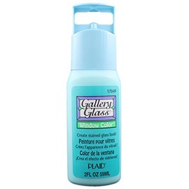 Plaid Gallery Glass Window Color in Assorted Colors (2 oz), 17049, Aqua