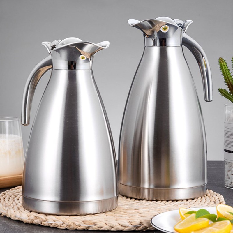 Stainless Steel Thermal Coffee Pot Multipurpose European Style Double Wall
