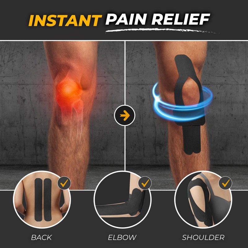 Kinesiology Tape-Incredible Support for Athletic Sports and Recovery+Free Taping Guide-Uncut