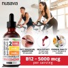 NUSAVA 2 Pack Vitamin B12 and B6 Liquid Drops B12