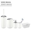 WENKO Brasil Swing Cover Bin, White, 14 x 14 x