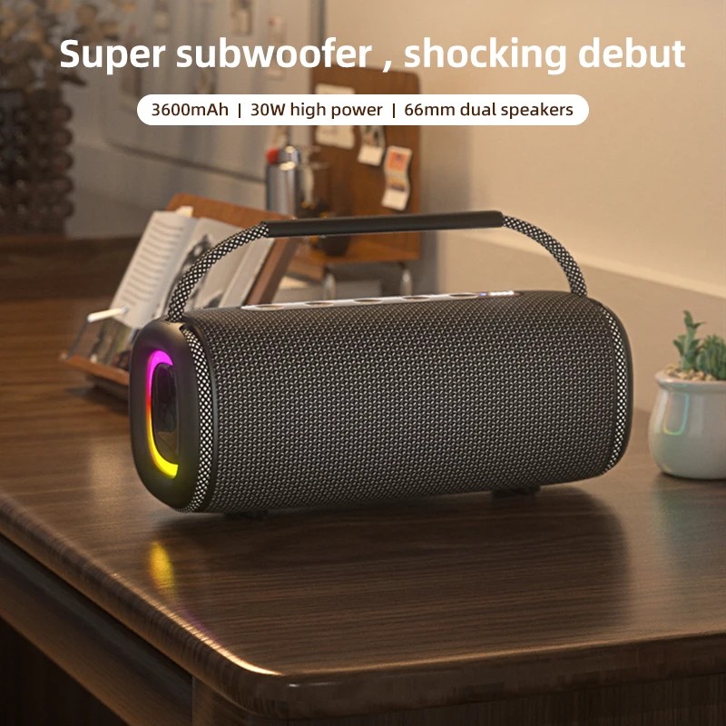 Colorful Light Speaker Outdoor High Quality Portable Wireless Waterproof 30W