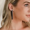 Clip-on Earrings for Women Dangle Black & White Bar, Comfortable