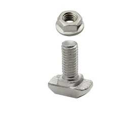 Hammer Screw T-Screw M6 16 mm Slot 8 for Aluminium Profile Pack of 30 + Nut