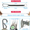 Nanaborn Coiled Lanyard Spring Coil Cord Keychain for Fishing Rod