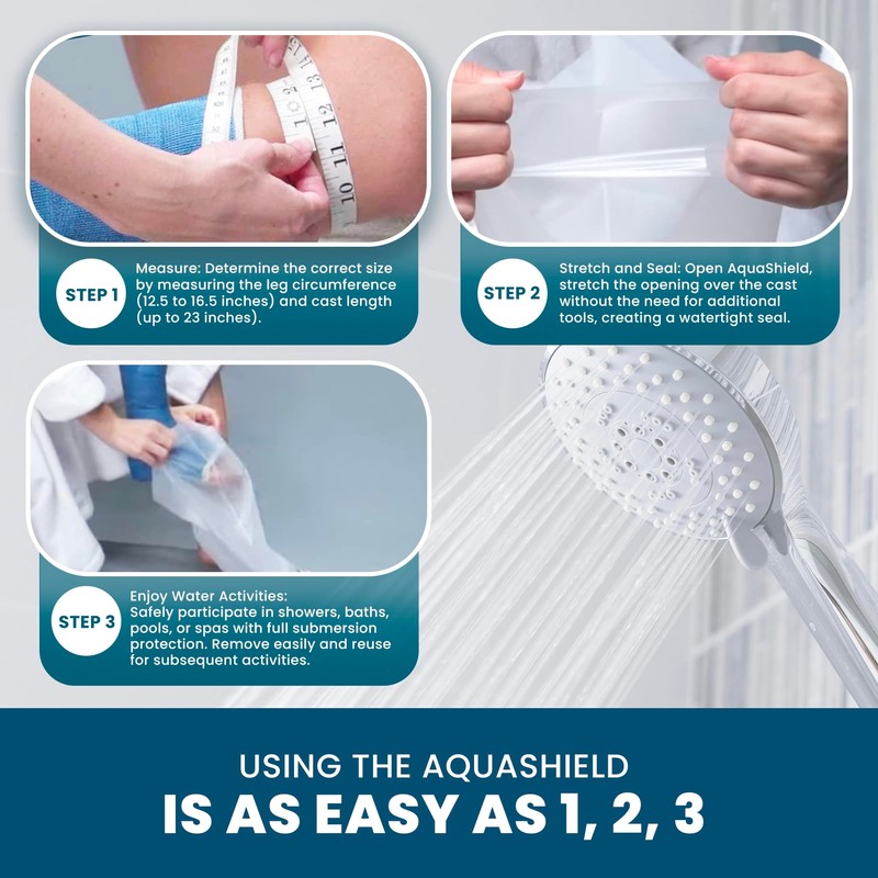 AquaShield Waterproof Full Leg Cast & Bandage Protector - Adult