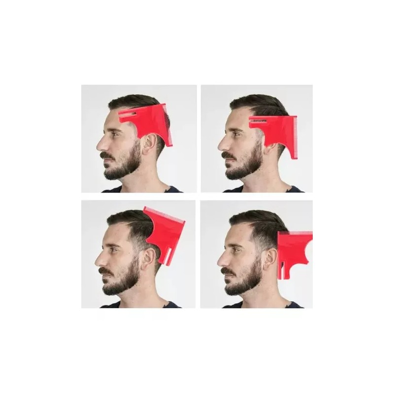 Veraly 4pzs Plantilla Para Barba Bigote Peine Herramienta Moldear Color
