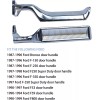 Slaction Pair LH & RH Interior Door Handle Heavy Chrome