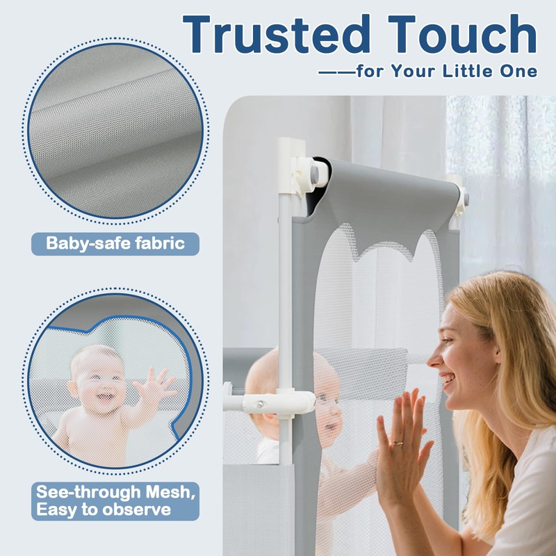 JWPEHOE 3 in 1 Baby Bassinet Bedside Sleeper Portable Crib,