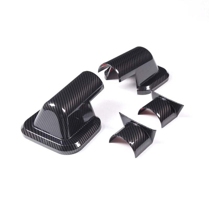 e-power-auto-Trim Carbon ABS Side Rearview Mirror Base Cover Trim For