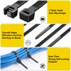 600 Pack Zip Ties Assorted Sizes(4''+6''+8''+8''+10''+12'')Black Cable Ties