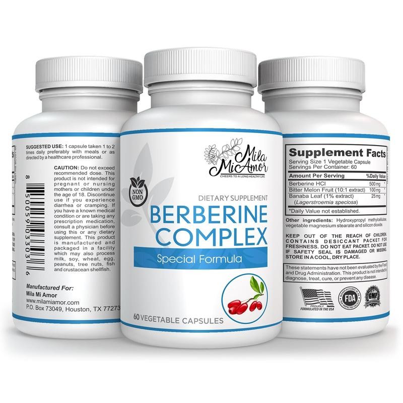 Berberine Complex HCL 500mg | Special Formula with Melon Fruit