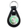 GRAPHICS & MORE Black Leather Screaming Goat Keychain