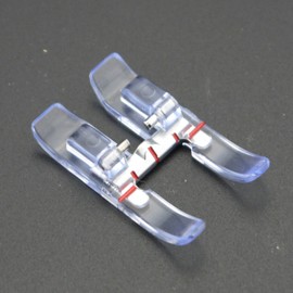 DreamStitch 820916096 Snap ON Clear Open Toe Presser Foot for Pfaff Sewing Machine IDT System - DL-EM-820916096
