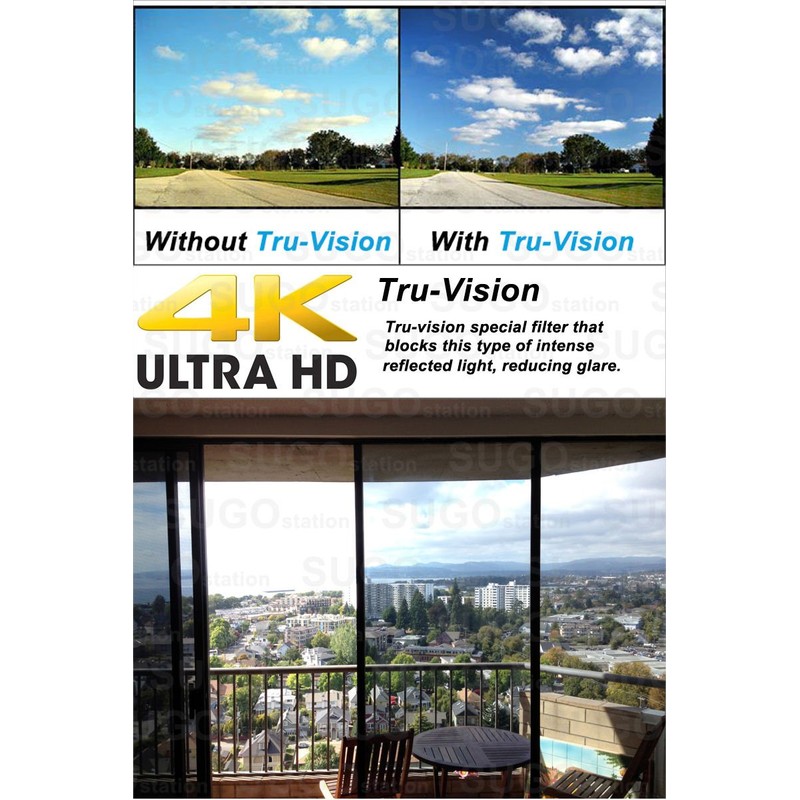 Sugo Premium Privacy Reflection Window Tint Film Energy Saver (2X12