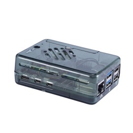 Vilros GLOWCOOL Case for Raspberry Pi 5 a PWM Fan Cooled Case with Build in RGB LED's (Smoke)