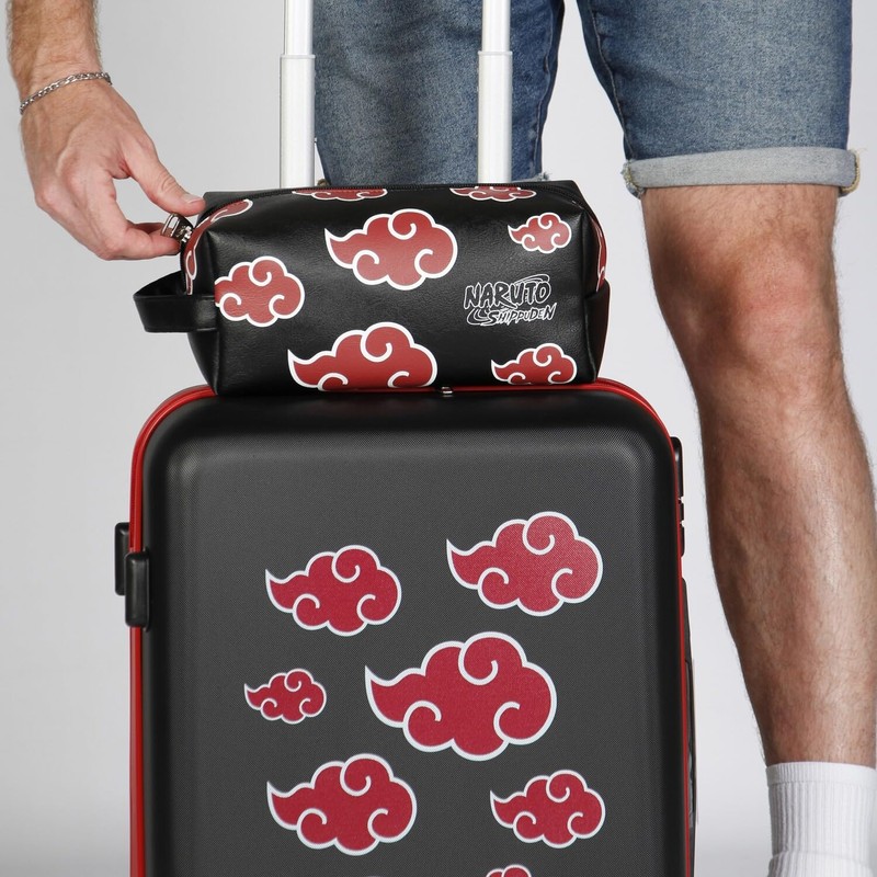 Karactermania Naruto Clouds-Brick Plus Travel Toiletry Bag, Black, 25 x