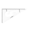 Jimjis Triangle Ruler, 11.8 inches (30 cm), Drafting Set, Large,
