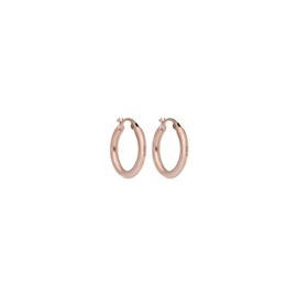 Qudo Napoli Creole Earrings 20 mm Diameter, Stainless steel coated