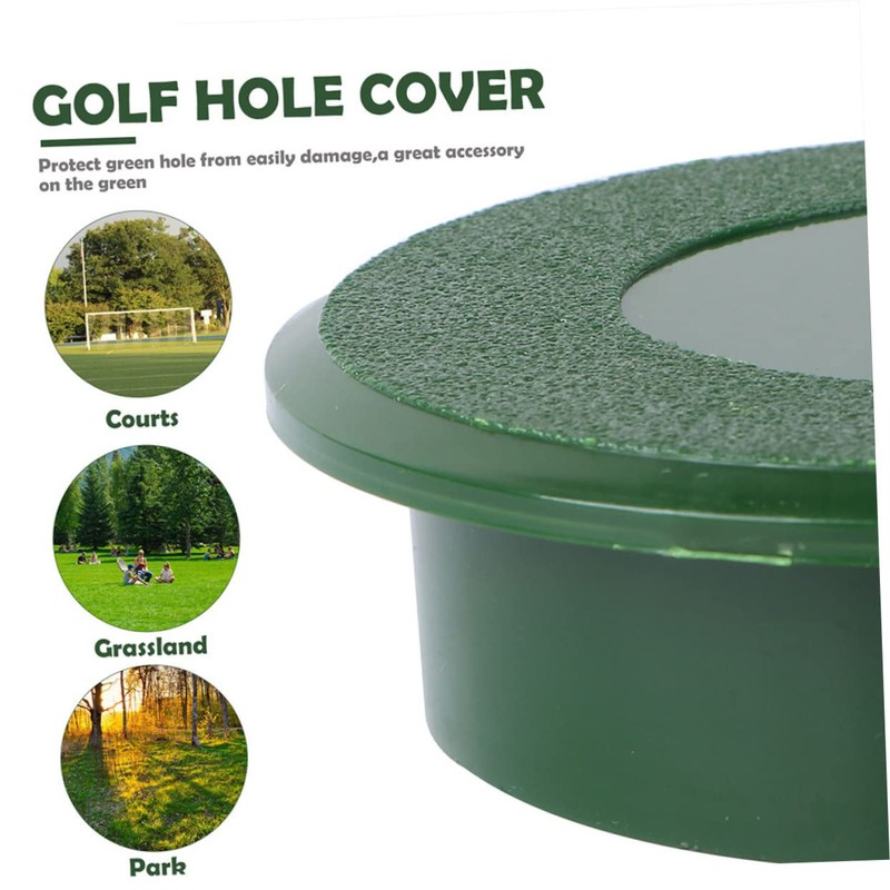 KICHOUSE 2pcs Golf Hole Cup Covers Portable Golfing Accessories Durable