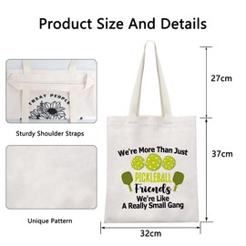 POFULL Pickleball Player Paddleball Gift We're More Than Just Pickleball Friends Tote Bag for Pickleball Lovers (Pickleball Friends Tote Bag)