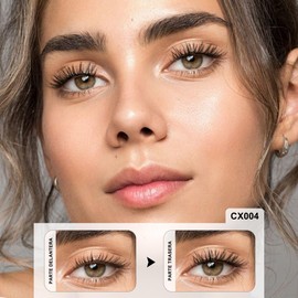 SMICERE Juego de Pestañas Postizas Magnéticas Tecnología de Banda Magnética Rápida y Cómoda Reutilizables, Impermeables y Ligeras Ideales para looks Espectaculares (CX003)