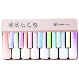 Mini Piano Keyboard for Toddlers, Baby Piano Musical Toy w/ Adjustable Volume and Lights, 15 Melodies, Learning Mode, 3 Sound Effects – Portable Kid Pianos Toy Gift for Baby, Toddler, Kid, Adults