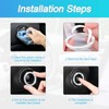 CGEAMDY 2 Pcs Car Push Start Button Crystal Rhinestone Cover/Sticker,